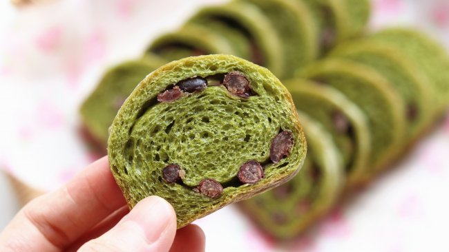 抹茶蜜豆小吐司的做法