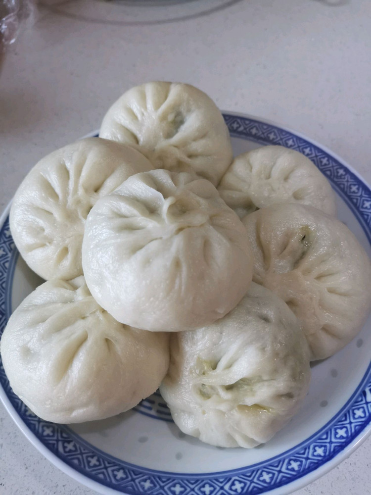 小白菜虾干馅包子的做法
