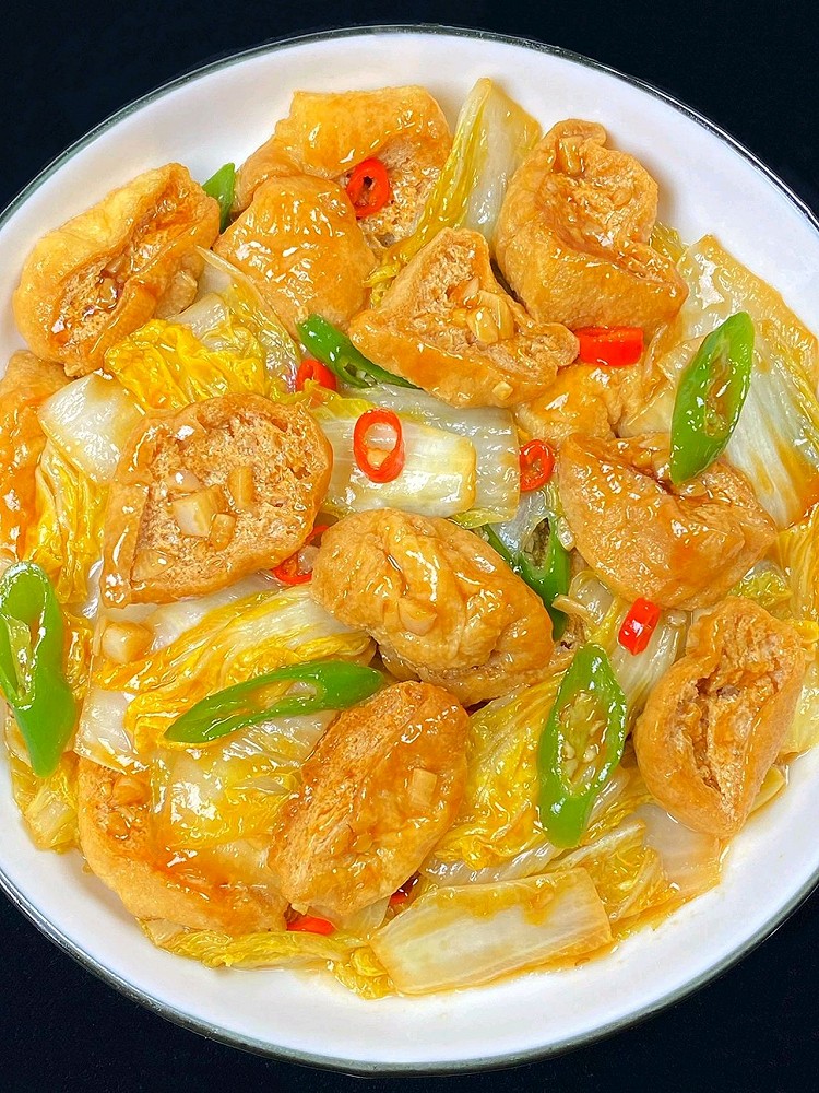 秘 白菜焖豆泡，给肉都不换! 好吃到飙泪!!!的做法