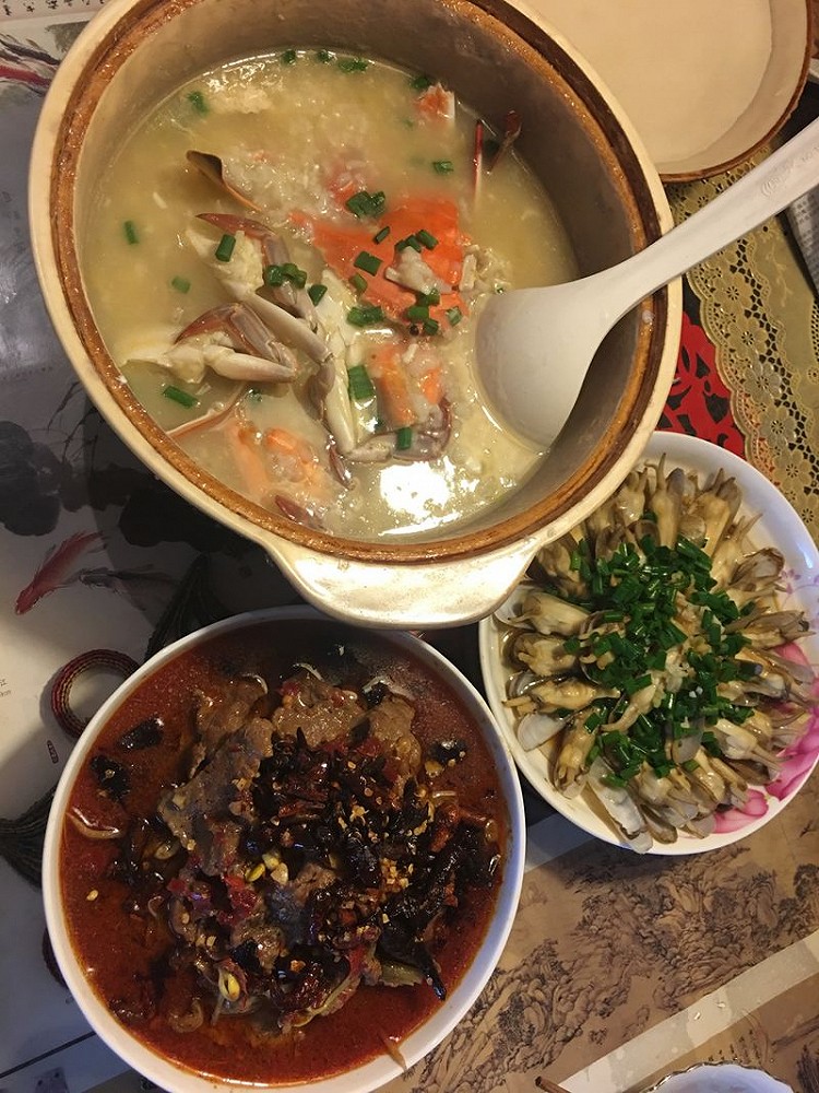 虾蟹粥的做法