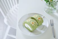 小雏菊抹茶奶油蛋糕卷的做法