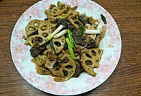 莲藕炒牛肉的做法