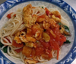 鸡蛋蕃茄捞面的做法