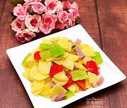 土豆片炒腊肉的做法