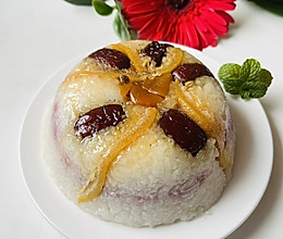 #我的2024年夜饭#橘香紫薯八宝饭的做法