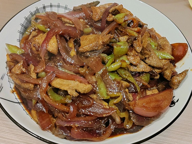 洋葱溜肝尖的做法