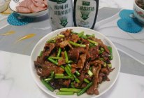 #减一点更好#蒜苔炒牛肉的做法