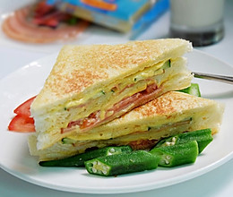 芝士火腿三明治#百吉福食尚达人#的做法