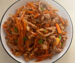 胡萝卜肉丝的做法