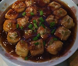 豆腐泡酿肉的做法