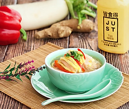 #植物蛋 美味尝鲜记#轻食主义 萝卜丝火腿鸡蛋汤的做法