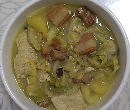 白菜炖冻豆腐的做法