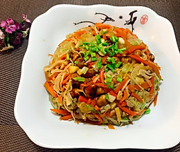 凉拌金针菇白菜胡萝卜的做法