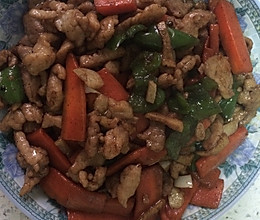 胡萝卜炒肉片的做法