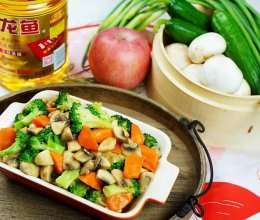 西兰花炒口蘑的做法