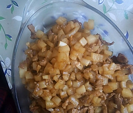 白萝卜炒肉片的做法