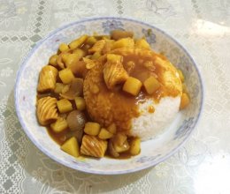 海鲜丸子咖喱饭的做法