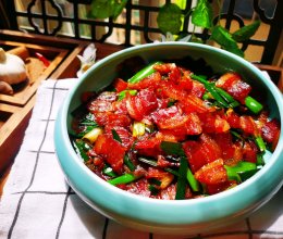 蒜苗炒腊肉的做法