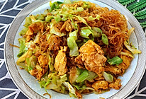 #太太乐鲜鸡汁芝麻香油#巨好吃家常鸡蛋素炒粉丝的做法