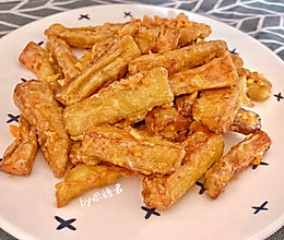 咸蛋黄脆皮茄子的做法