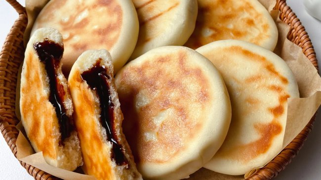 无需烤箱‼️零失败、超简单｜家常红糖发面饼的做法