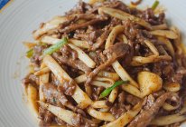 #大喜大欢喜烧烤店#黑胡椒牛肉丝的做法