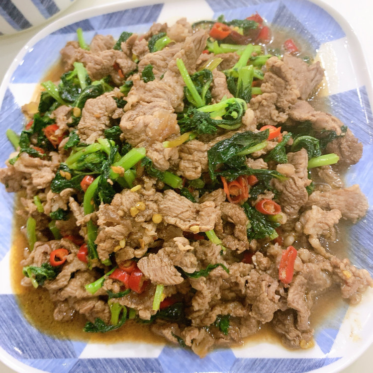 小米辣薄荷牛肉的做法