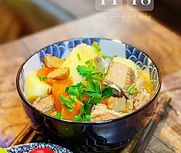 #我心中的冬日限定#山药松茸炖排骨的做法