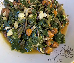 凉拌马齿苋花生米的做法