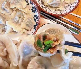 虾仁韭菜鸡蛋瘦肉 三鲜饺子超好吃的做法