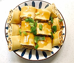 减脂菜：鸡肉豆皮卷的做法