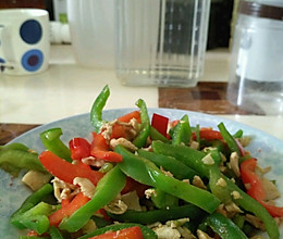 双椒鸡丝的做法