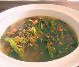 控糖、护眼又健脾胃的南瓜叶汤的做法