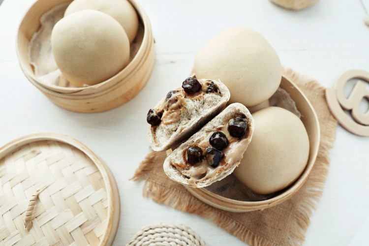 爆浆黑糖珍珠奶茶馒头的做法