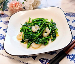 #一道菜表白豆果美食#降血糖佳选虾仁豌豆尖的做法