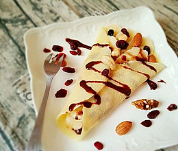 香蕉坚果可丽饼(无黄油版)的做法