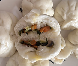 青菜香菇包子～素食包子 不加肉也好吃的做法