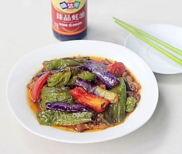 虎皮辣椒烧茄子的做法