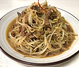 #我要上首焦#绿豆芽炒肉丝的做法