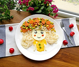 花仙子早餐面＃高颜值儿童便当＃的做法