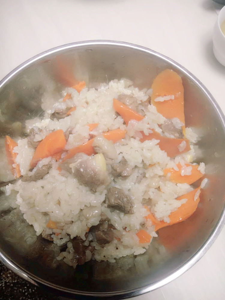 碎肉抓饭的做法