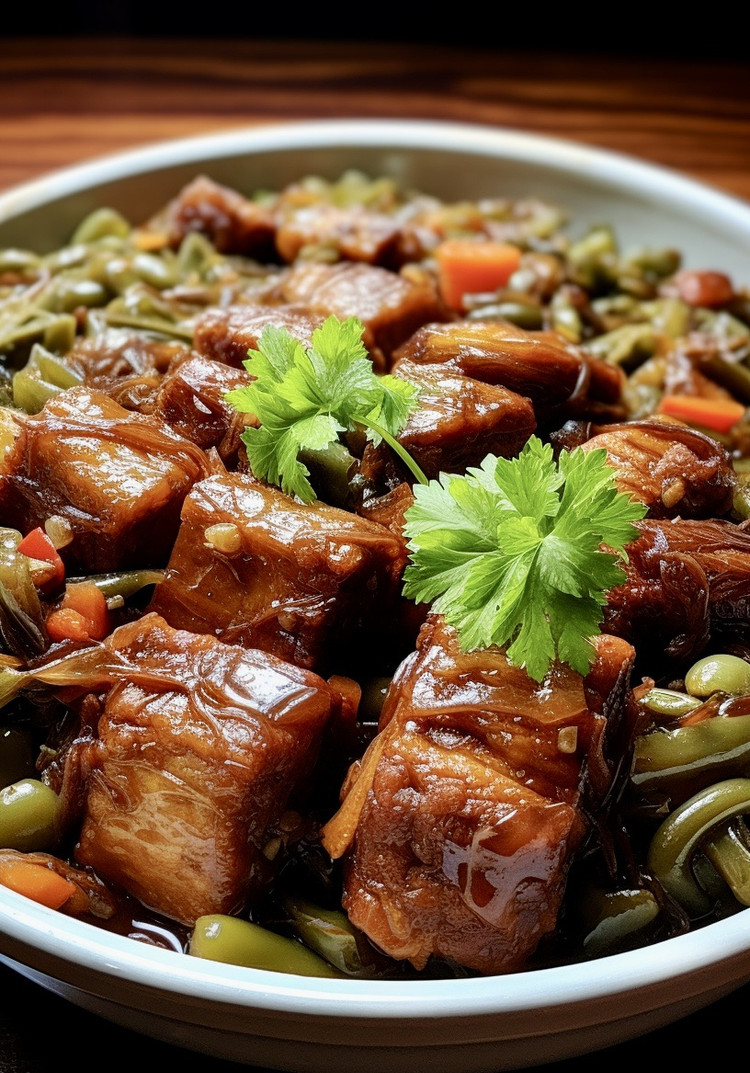 油润入味的五花肉魅力 ～干豆角烧五花肉的做法