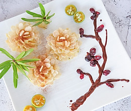 花开富贵—杏仁片土豆泥的做法