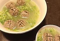 豆苗牛筋丸汤的做法