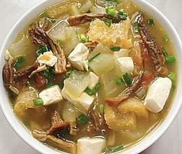 #零腹担吃夜宵# 冬瓜猪皮豆腐汤的做法