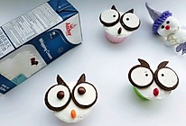 猫头鹰杯子蛋糕#安佳烘焙学院#的做法