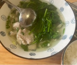 肉片豌豆尖汤的做法