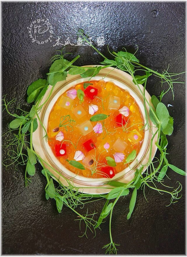 分子料理《木瓜鱼子酱》的做法