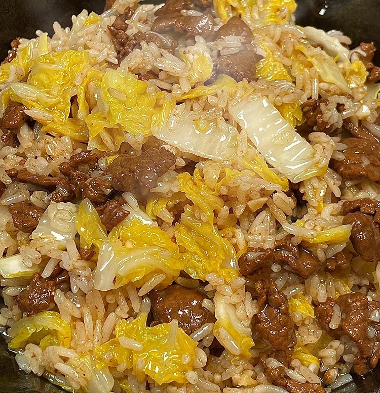 牛肉娃娃菜拌饭的做法