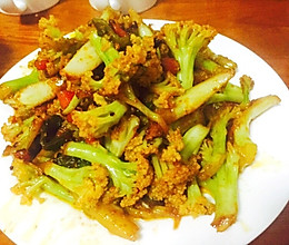爆炒有机菜花的做法